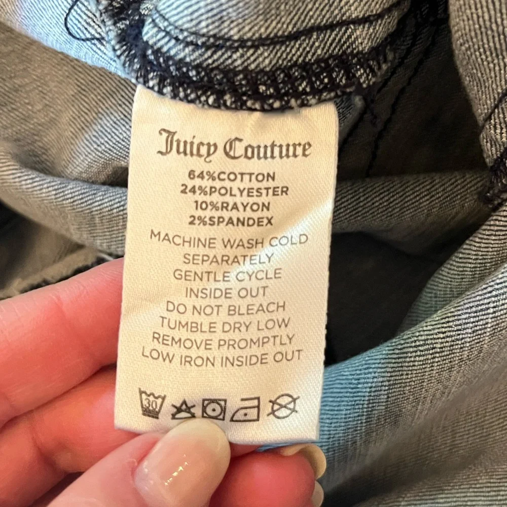 NWT Juicy Couture Belted Denim Front Slit Cargo Midi Skirt, 10/30